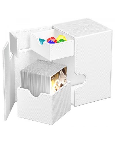 Kutija za kartice Ultimate Guard Flip`n`Tray XenoSkin - Monocolor White (100+ kom.) - 3